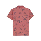 Status Quo Boys All-Over Floral Printed Polo Collar Tshirt